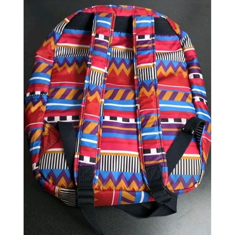 Kipling Backpack Clas Seoul Nylon Full Size Bag Weekend Travel‎ Aztec Tribal EUC